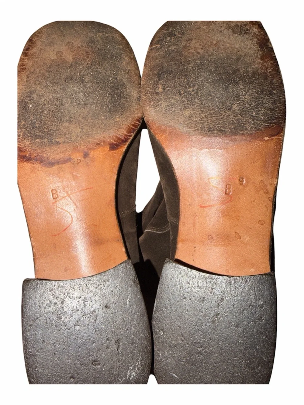 Pollini Dark Brown Suede Over-the-Knee Zip Boots